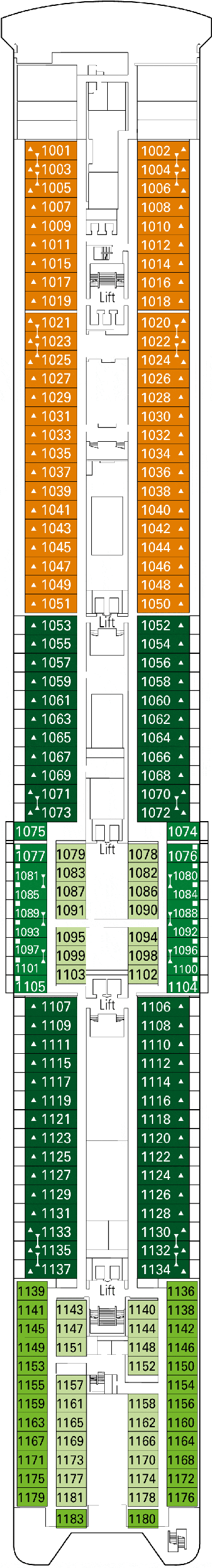 Deckplan Tormalina – MSC Armonia