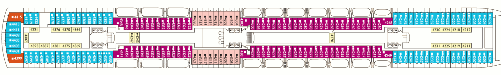 Deckplan Camelia Deck – Costa Deliziosa
