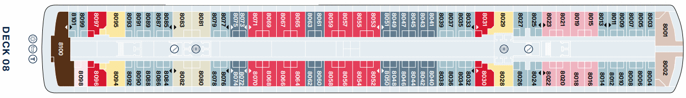 Deckplan Deck 8 – Explora IV