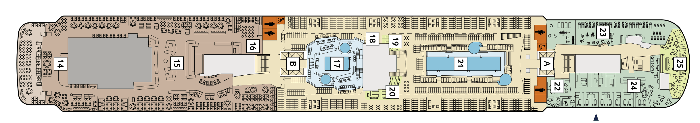 Deckplan Deck 12 Horizont – Mein Schiff 4