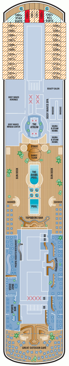 Deckplan Pool Deck – Norwegian Sun
