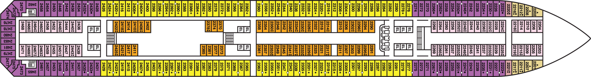 Deckplan Main Deck – Carnival Freedom