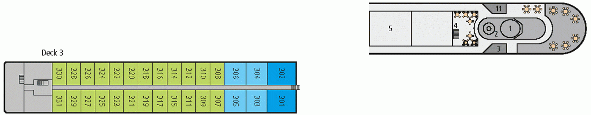 Deckplan Deck 3 – A-Rosa Silva