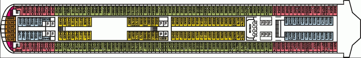 Deckplan Verandah Deck – Carnival Magic