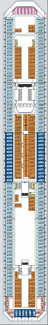 Deckplan Deck 6 La Zarzuela – Costa Favolosa