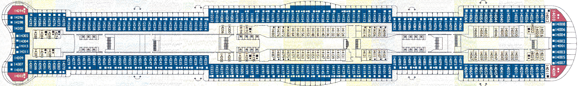 Deckplan Deck 14 – Costa Toscana