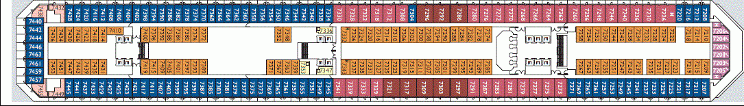 Deckplan Deck 7 Boboli – Costa Favolosa