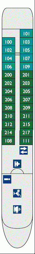 Deckplan Hauptdeck – Douro Queen