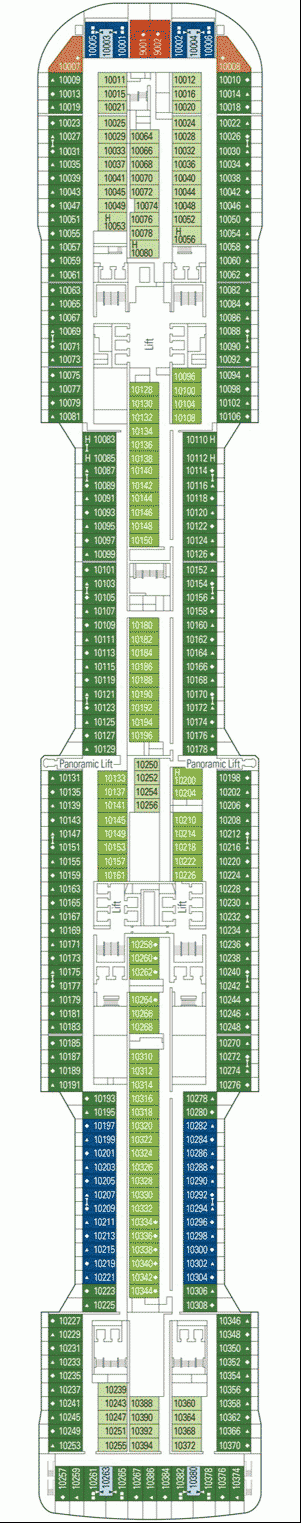 Deckplan Deck 10 - Hagia Sophia – MSC Meraviglia
