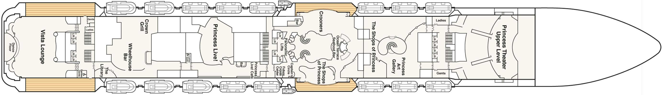 Deckplan Deck 7 Promenade – Royal Princess