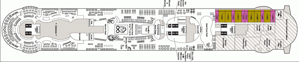 Deckplan Deck 11 – Disney Fantasy