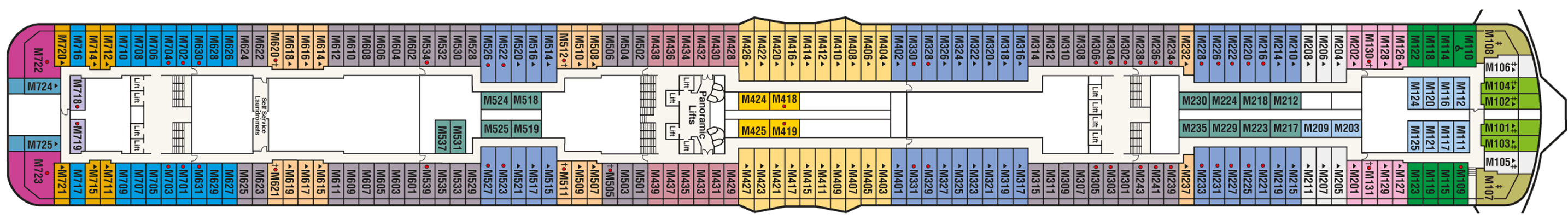 Deckplan Deck 15 Marina – Sky Princess