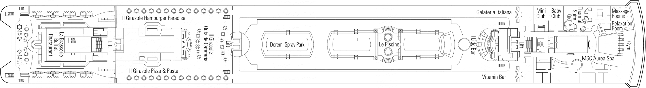 Deckplan Acquamarina – MSC Armonia