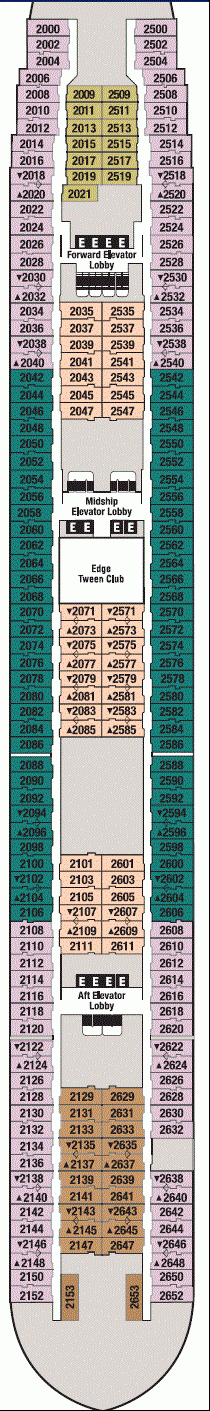 Deckplan Deck 2 – Disney Wonder