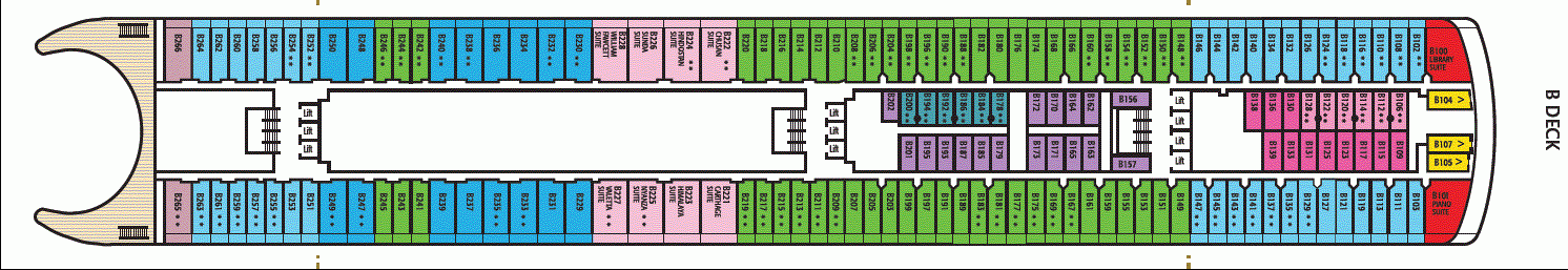 Deckplan B Deck – Aurora