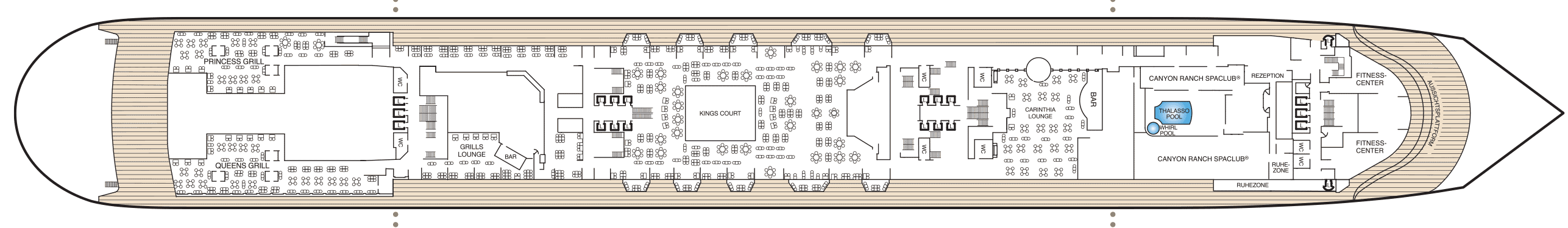Deckplan Deck 7 – Queen Mary 2
