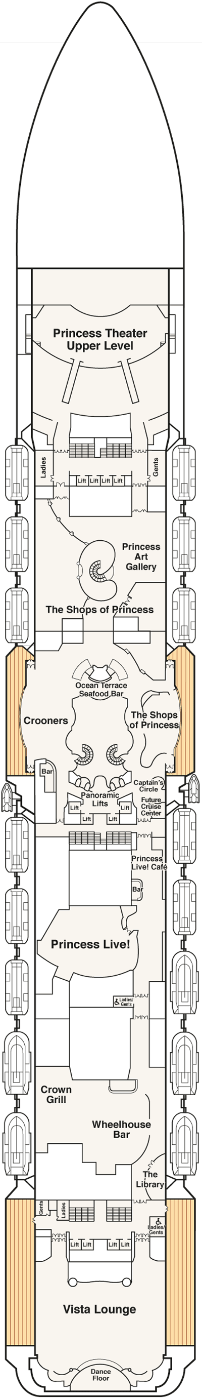 Deckplan Deck 7 Promenade – Royal Princess