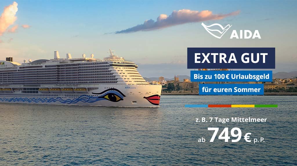 AIDA - Mittelmeer - Angebote mit bis zu  150 Bordguthaben