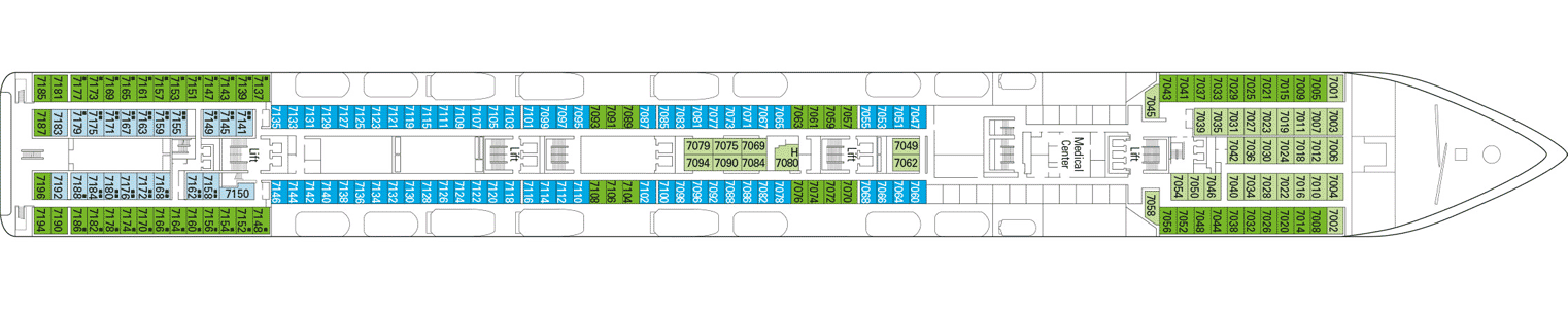 Deckplan Deck 7 - Scarlatti – MSC Lirica