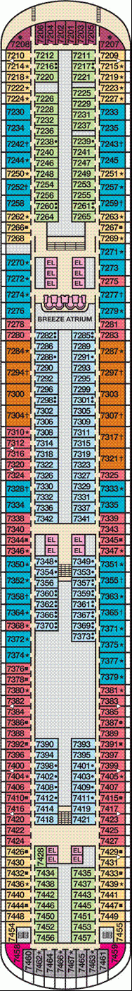 Deckplan Empress – Carnival Breeze