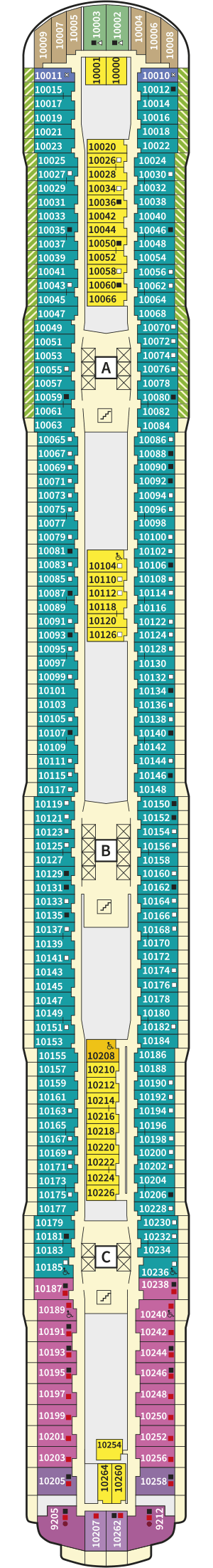 Deckplan Deck 10 – Mein Schiff Flow