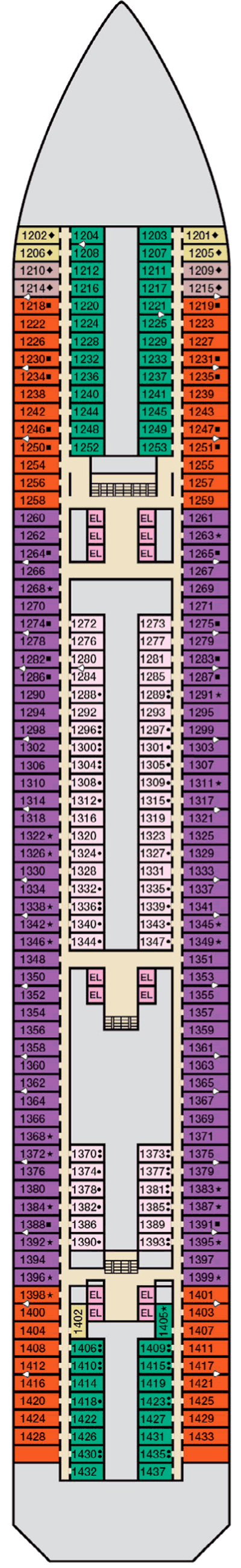 Deckplan Deck 01 – Carnival Radiance
