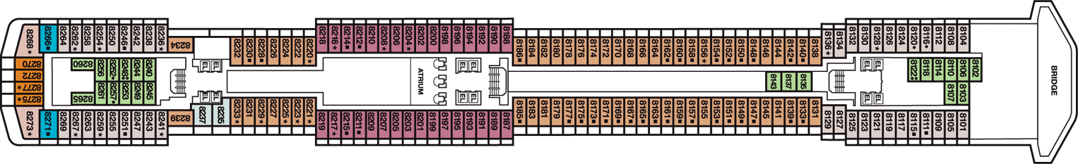 Deckplan Panorama Deck – Carnival Legend