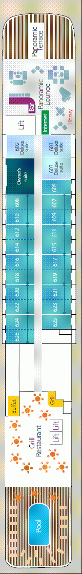 Deckplan Deck 6 – Austral