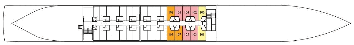 Deckplan Hauptdeck – Rousse Prestige