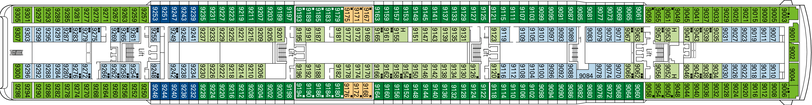 Deckplan Deck 9 - Norma – MSC Opera