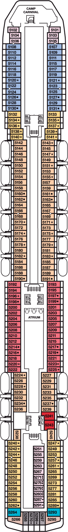 Deckplan Upper Deck – Carnival Legend