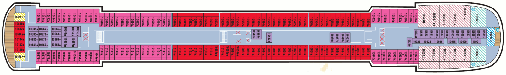 Deckplan Deck 10 – Pride of America