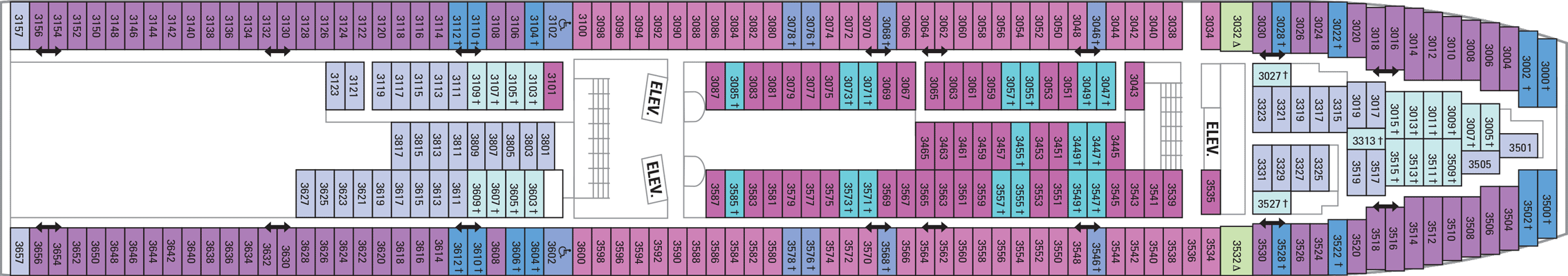 Deckplan Deck 3 – Vision of the Seas