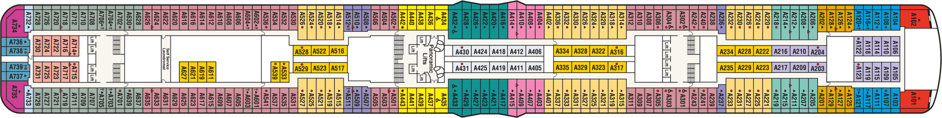 Deckplan Deck 12 Aloha – Royal Princess