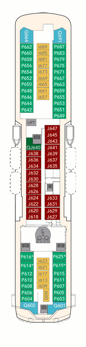 Deckplan Deck 6 – Trollfjord
