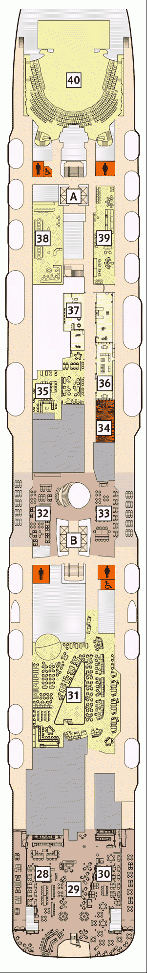 Deckplan Deck 5 - Pier – Mein Schiff 1