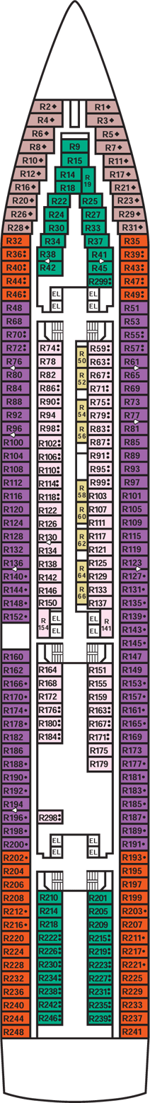 Deckplan Riviera Deck – Carnival Ecstasy