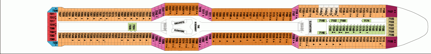 Deckplan Sunrise Deck – Celebrity Silhouette