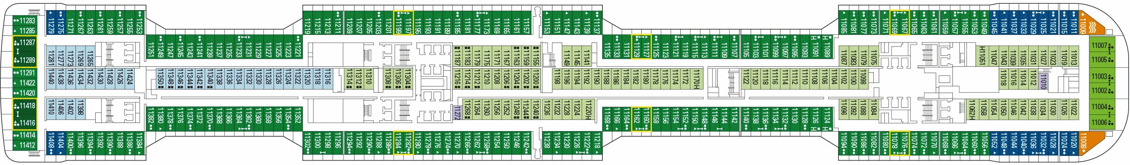 Deckplan Deck 11 – MSC Virtuosa
