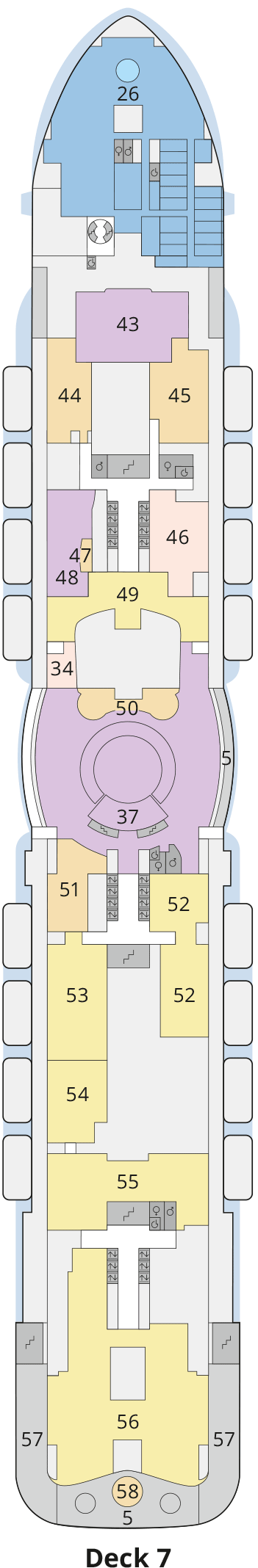 Deckplan Deck 07 – AIDAcosma