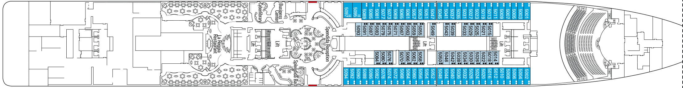 Deckplan Canaletto Deck – MSC Splendida