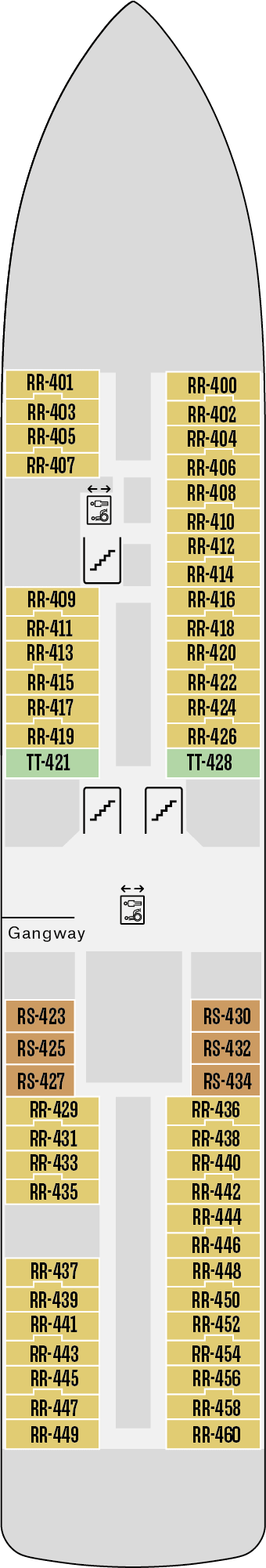 Deckplan Deck 4 – Fridtjof Nansen