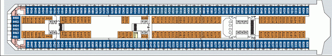 Deckplan Deck 8 Encelado – Costa Favolosa