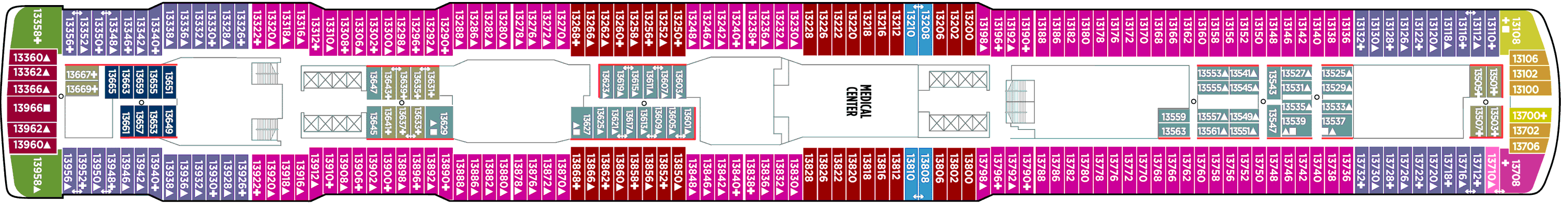 Deckplan Deck 13 – Norwegian Joy