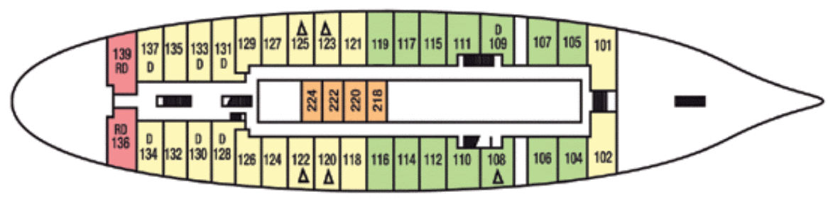 Deckplan Commodoredeck – Star Clipper