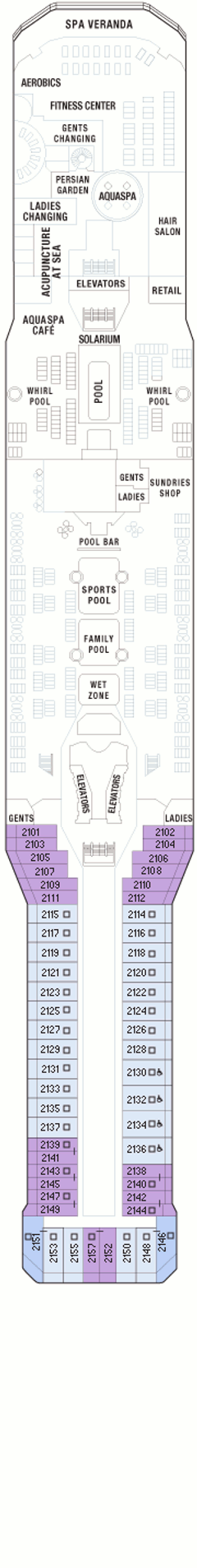 Deckplan Resort Deck – Celebrity Solstice  