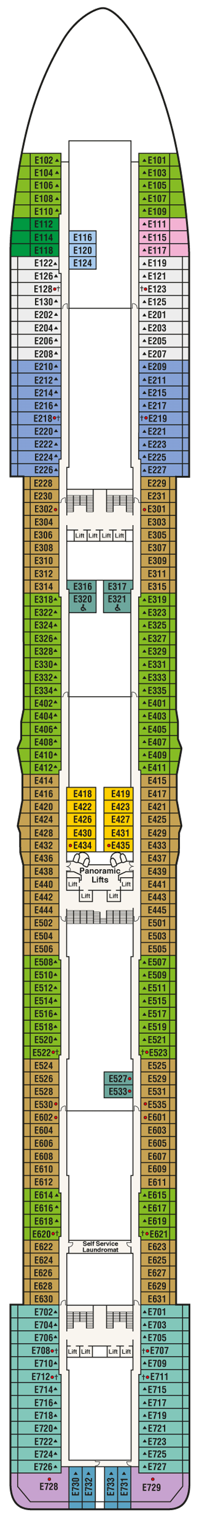 Deckplan Deck 8 Emerald – Sky Princess