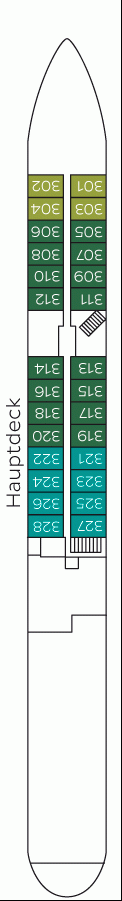 Deckplan Bolero Hauptdeck – Bolero