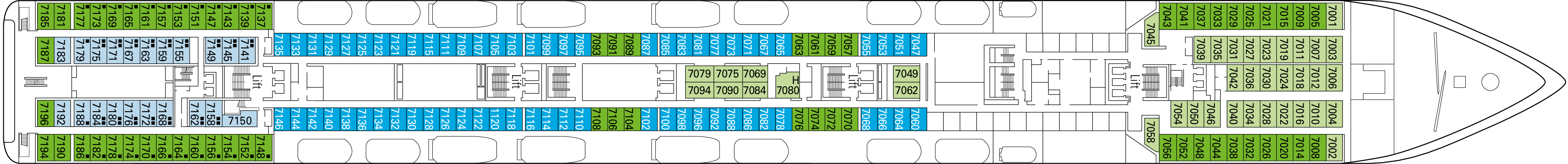 Deckplan Deck 7 - Rigoletto – MSC Opera