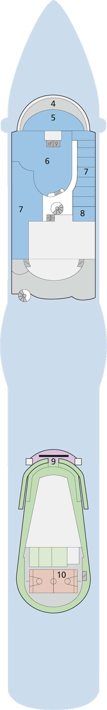 Deckplan Deck 14 – AIDAstella